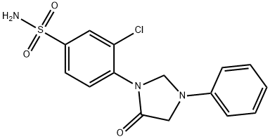 3-Chloro-4-(5-oxo-3-phenyl-1-imidazolidinyl)benzenesulfonamide Struktur