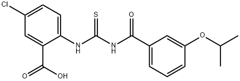 5-CHLORO-2-[[[[3-(1-METHYLETHOXY)BENZOYL]AMINO]THIOXOMETHYL]AMINO]-BENZOIC ACID Struktur