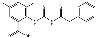 3,5-DIIODO-2-[[[(PHENYLACETYL)AMINO]THIOXOMETHYL]AMINO]-BENZOIC ACID Struktur