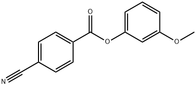 4-Cyanobenzoic acid 3-methoxyphenyl ester Struktur