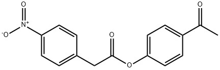 4-Nitrobenzeneacetic acid 4-acetylphenyl ester Struktur