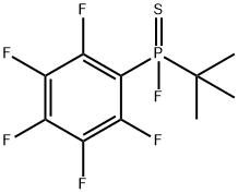 (1,1-Dimethylethyl)(pentafluorophenyl)fluorophosphine sulfide Struktur