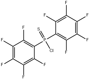 Bis(pentafluorophenyl)chlorophosphine sulfide Struktur