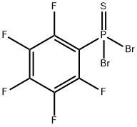 Pentafluorophenyldibromophosphine sulfide Struktur