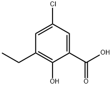 5-Chloro-3-ethyl-2-hydroxybenzoic acid Struktur