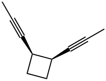 Cyclobutane, 1,2-di-1-propynyl-, cis- (9CI) Struktur