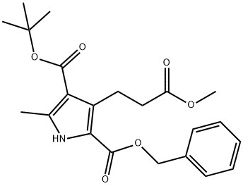 2-BENZYL 4-(TERT-BUTYL) 3-(3-METHOXY-3-OXOPROPYL)-5-METHYL-1H-PYRROLE-2,4-DICARBOXYLATE Struktur