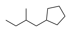 2-Methylbutylcyclopentane Struktur