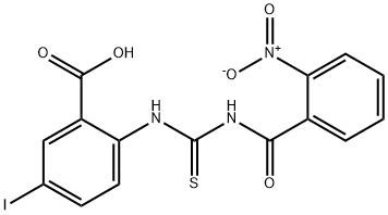 5-IODO-2-[[[(2-NITROBENZOYL)AMINO]THIOXOMETHYL]AMINO]-BENZOIC ACID Struktur