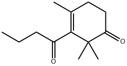 2,2,4-Trimethyl-3-(1-oxobutyl)-3-cyclohexen-1-one Struktur