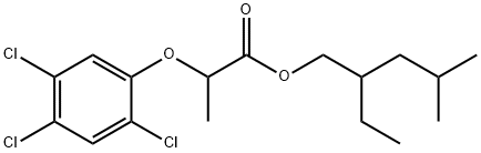 2-ethyl-4-methylpentyl 2-(2,4,5-trichlorophenoxy)propionate Struktur