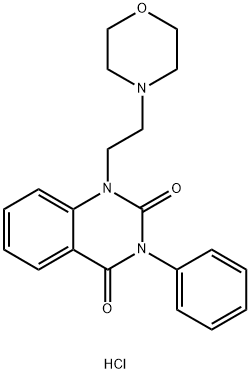 1-[2-morpholinoethyl]-3-phenylquinazoline-2,4(1H,3H)-dione monohydrochloride Struktur