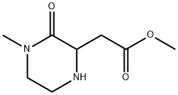 2-Piperazineaceticacid,4-methyl-3-oxo-,methylester(9CI) Struktur