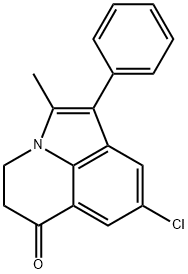 8-Chloro-4,5-dihydro-2-methyl-1-phenyl-6H-pyrrolo[3,2,1-ij]quinolin-6-one Struktur