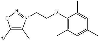 3-(2-(2,4,6-trimethylphenyl)thioethyl)-4-methylsydnone Struktur