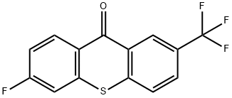 6-fluoro-2-(trifluoromethyl)-9H-thioxanthen-9-one Struktur