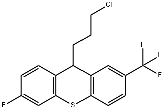 9-(3-chloropropyl)-6-fluoro-2-(trifluoromethyl)-9H-thioxanthene Struktur