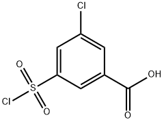 3-Chloro-5-chlorosulfonyl-benzoic acid Struktur