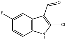 2-chloro-5-fluoro-1H-indole-3-carbaldehyde Struktur