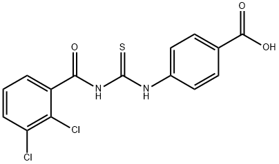 4-[[[(2,3-DICHLOROBENZOYL)AMINO]THIOXOMETHYL]AMINO]-BENZOIC ACID Struktur