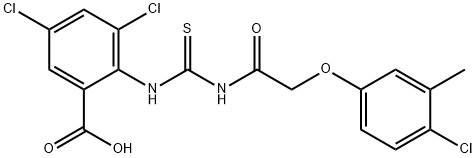 3,5-DICHLORO-2-[[[[(4-CHLORO-3-METHYLPHENOXY)ACETYL]AMINO]THIOXOMETHYL]AMINO]-BENZOIC ACID Struktur