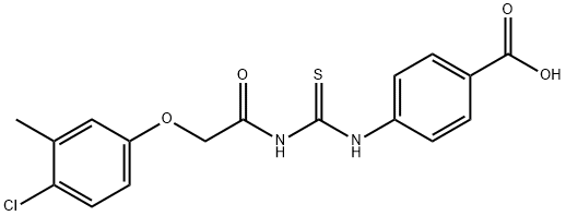 4-[[[[(4-CHLORO-3-METHYLPHENOXY)ACETYL]AMINO]THIOXOMETHYL]AMINO]-BENZOIC ACID Struktur