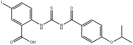 5-IODO-2-[[[[4-(1-METHYLETHOXY)BENZOYL]AMINO]THIOXOMETHYL]AMINO]-BENZOIC ACID Struktur