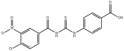 4-[[[(4-CHLORO-3-NITROBENZOYL)AMINO]THIOXOMETHYL]AMINO]-BENZOIC ACID Struktur