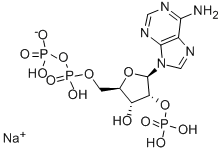 2'-MONOPHOSPHOADENOSINE 5'-*DIPHOSPHORIBOSE SODIUM Struktur