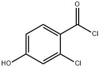 Benzoyl chloride, 2-chloro-4-hydroxy- (9CI) Struktur