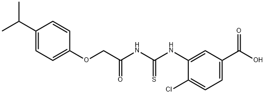 4-CHLORO-3-[[[[[4-(1-METHYLETHYL)PHENOXY]ACETYL]AMINO]THIOXOMETHYL]AMINO]-BENZOIC ACID Struktur