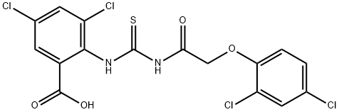 3,5-DICHLORO-2-[[[[(2,4-DICHLOROPHENOXY)ACETYL]AMINO]THIOXOMETHYL]AMINO]-BENZOIC ACID Struktur