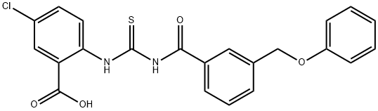 5-CHLORO-2-[[[[3-(PHENOXYMETHYL)BENZOYL]AMINO]THIOXOMETHYL]AMINO]-BENZOIC ACID Struktur