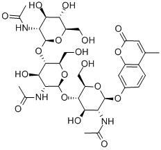 4-METHYLUMBELLIFERYL-N,N',N''-TRIACETYL-BETA-CHITOTRIOSIDE