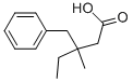 3-Benzyl-3-methylpentanoicacid Struktur