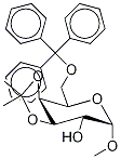 Methyl 3,4-O-Isopropylidene-6-O-trityl-α-D-galactopyranoside Struktur