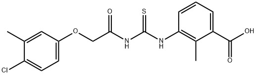 3-[[[[(4-CHLORO-3-METHYLPHENOXY)ACETYL]AMINO]THIOXOMETHYL]AMINO]-2-METHYL-BENZOIC ACID Struktur