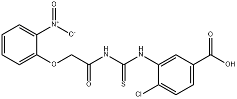 4-CHLORO-3-[[[[(2-NITROPHENOXY)ACETYL]AMINO]THIOXOMETHYL]AMINO]-BENZOIC ACID Struktur