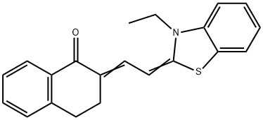 (2E)-2-[(2Z)-2-(3-ETHYL-1,3-BENZOTHIAZOL-2(3H)-YLIDENE)ETHYLIDENE]-3,4-DIHYDRONAPHTHALEN-1(2H)-ONE Struktur