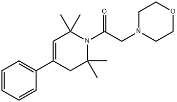 1,2,3,6-Tetrahydro-1-(morpholinoacetyl)-4-phenyl-2,2,6,6-tetramethylpyridine Struktur