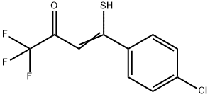 4-(4-Chlorophenyl)-1,1,1-trifluoro-4-mercapto-3-buten-2-one Struktur