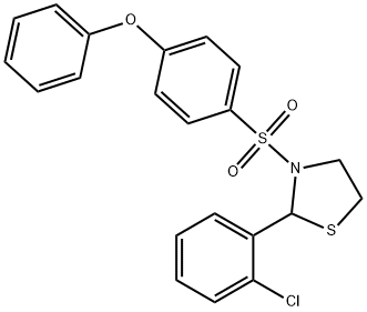 Thiazolidine, 2-(2-chlorophenyl)-3-[(4-phenoxyphenyl)sulfonyl]- (9CI) Struktur