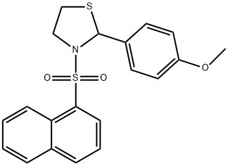 Thiazolidine, 2-(4-methoxyphenyl)-3-(1-naphthalenylsulfonyl)- (9CI) Struktur