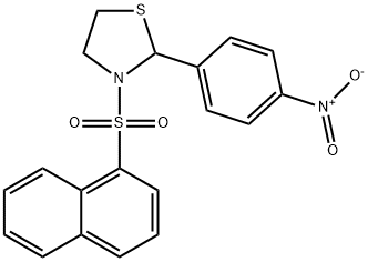 Thiazolidine, 3-(1-naphthalenylsulfonyl)-2-(4-nitrophenyl)- (9CI) Struktur