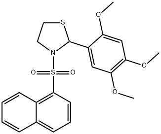 Thiazolidine, 3-(1-naphthalenylsulfonyl)-2-(2,4,5-trimethoxyphenyl)- (9CI) Struktur