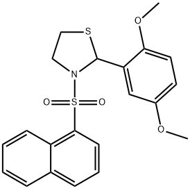 Thiazolidine, 2-(2,5-dimethoxyphenyl)-3-(1-naphthalenylsulfonyl)- (9CI) Struktur