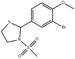 Thiazolidine, 2-(3-bromo-4-methoxyphenyl)-3-(methylsulfonyl)- (9CI) Struktur