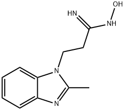 (1E)-N'-Hydroxy-3-(2-methyl-1H-benzimidazol-1-yl)propanimidamide Struktur