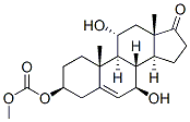 Androst-5-en-17-one, 7,11-dihydroxy-3-[(methoxycarbonyl)oxy]-, (3beta,7beta,11alpha)- Struktur