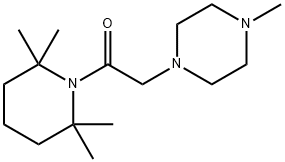 1-[(4-Methyl-1-piperazinyl)acetyl]-2,2,6,6-tetramethylpiperidine Struktur